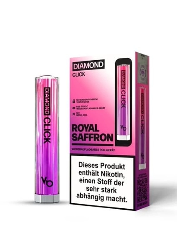 Vapes Bars Diamond Click - Akku Royal Saffron